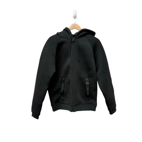 Alexander Wang x H&M Scuba Zip‎ Hoodie Jacket Black Men’s Size Large - Picture 1 of 9